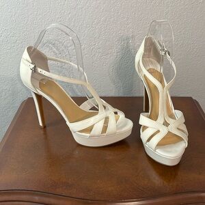 GIANNI BINNI Melissa109 white leather heels 7.5